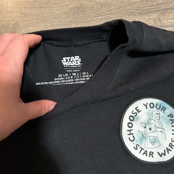Disney Star Wars Grogu Choose Your Path Spirit Jersey L NWOT - Picture 3 of 5